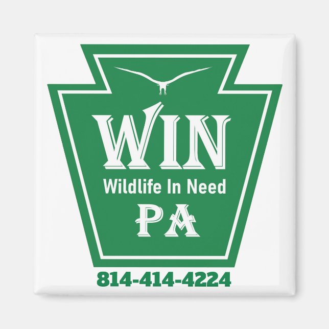 Aimant pour réfrigérateur au logo WIN (Devant)