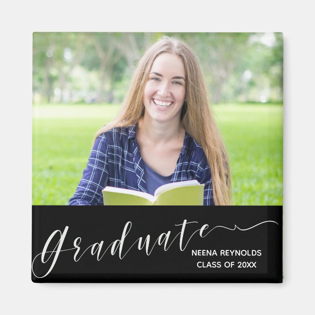 Aimant pour réfrigérateur avec typographie de fin  (Devant)