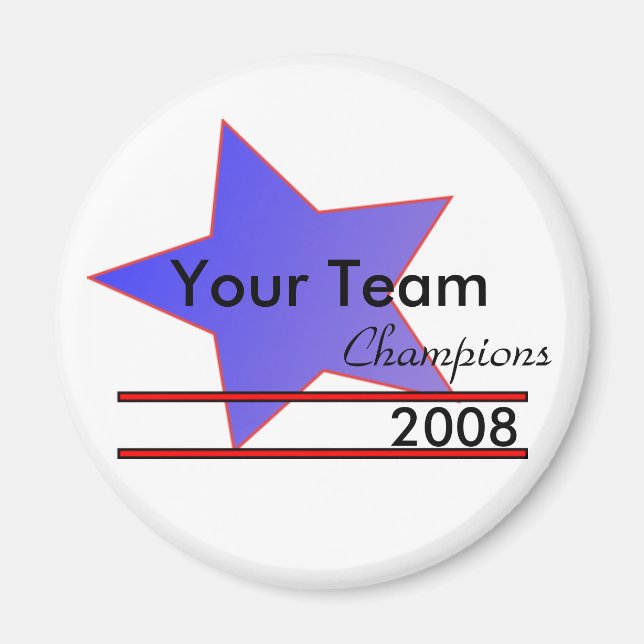 Aimant pour réfrigérateur Blue Star Custom Team Ch (Devant)