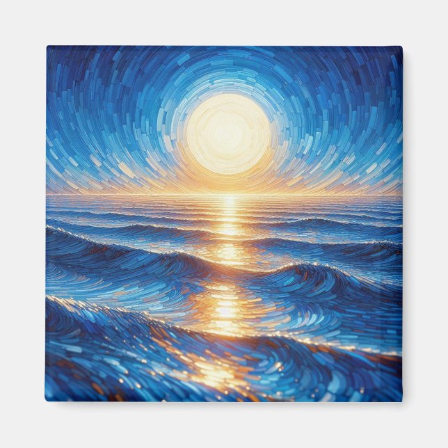 Aimant pour réfrigérateur Coucher de soleil (Devant)