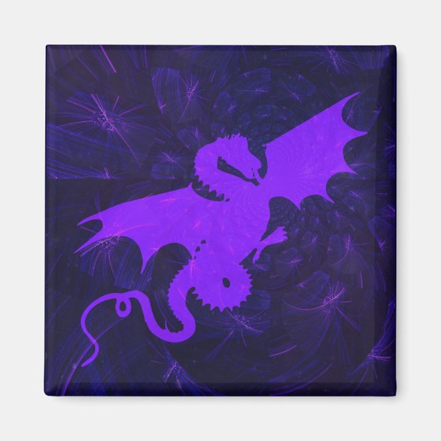 Aimant pour réfrigérateur Dragon Fantastique (Devant)