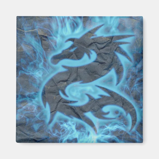 Aimant pour réfrigérateur Flamme de Dragon Fantast (Devant)