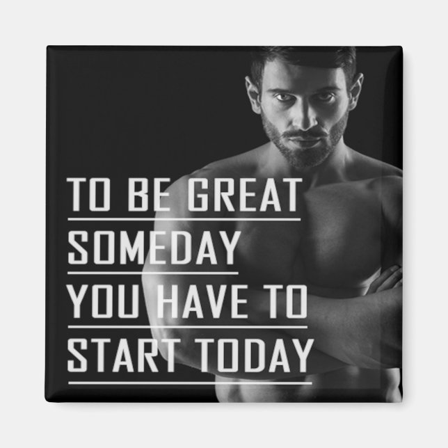 Aimant pour réfrigérateur Start Today Fitness (Devant)