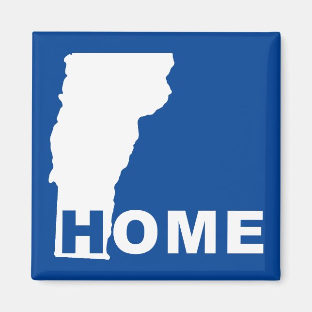 Aimant pour réfrigérateur Vermont, maison loin de  (Devant)