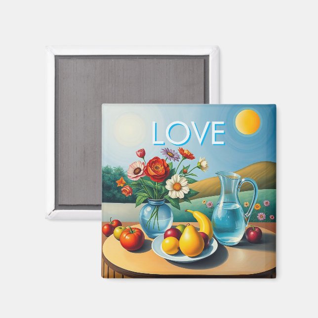 Aimant pour Refrigerato : r Bénissez votre nourrit (Recto/Verso)