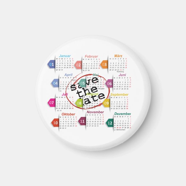 Aimant pour réserver la date  (Devant)