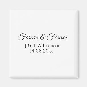 Aimant Pour toujours & toujours ajouter nom de couple dat