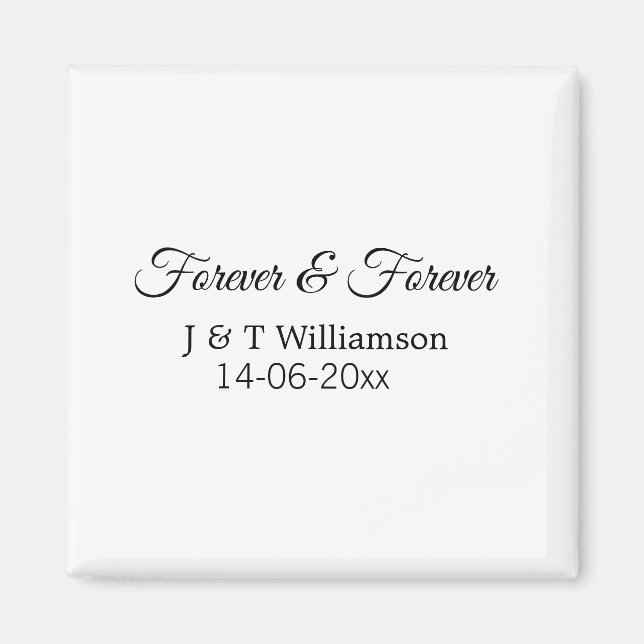 Aimant Pour toujours & toujours ajouter nom de couple dat (Devant)