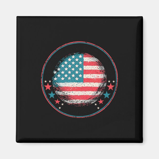 Aimant Pour Trump 2024, Drapeau américain1 (Devant)