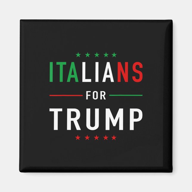 Aimant Pour Trump Tee Pro Trump Italiano (Devant)