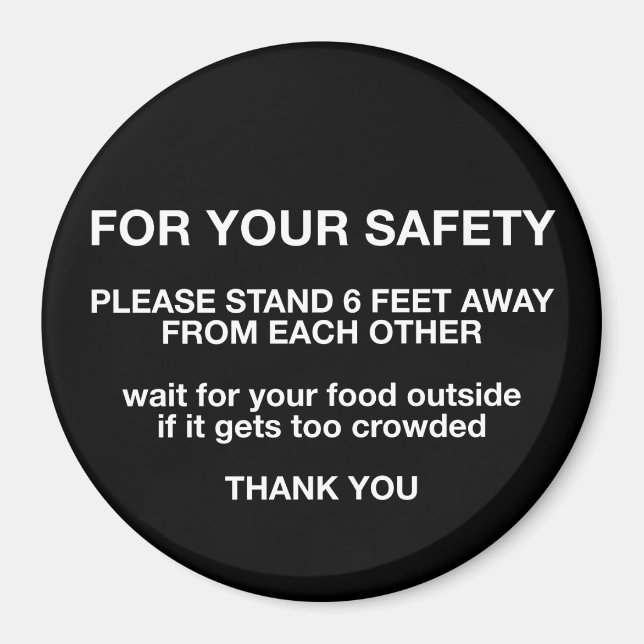 Aimant Pour votre sécurité (Devant)