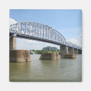 Aimant pourpre de pont de personnes