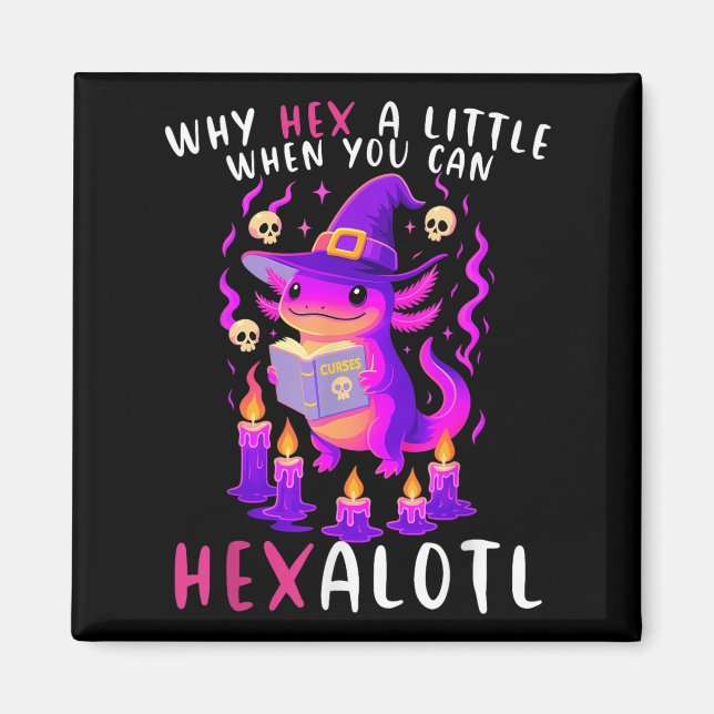 Aimant Pourquoi Hex Un Peu Quand Vous Pouvez Hexalotl Wit (Devant)