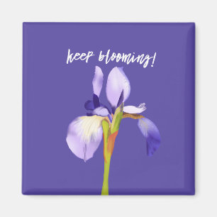 Aimant Poursuivre la floraison Pourpre Iris Encouragement