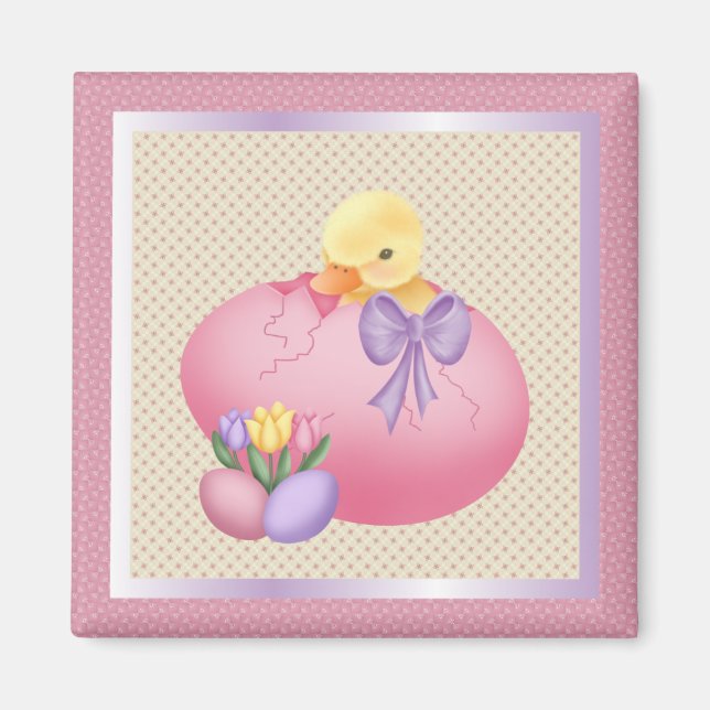 Aimant Poussette de Pâques - Amande (Devant)