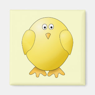 Aimant Poussin jaune mignon. Petit oiseau