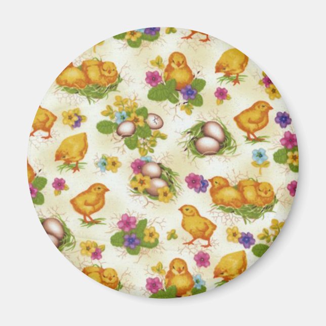Aimant Poussins et oeufs de Pâques (Devant)