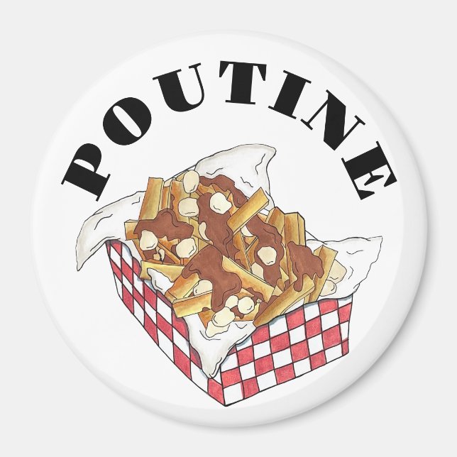 Aimant Poutine Québec Canada Aliments canadiens Fries fra (Devant)