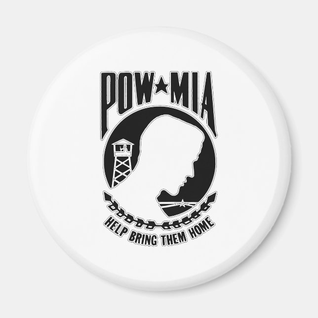 Aimant POW/MIA de l'ère Vietnam (Devant)