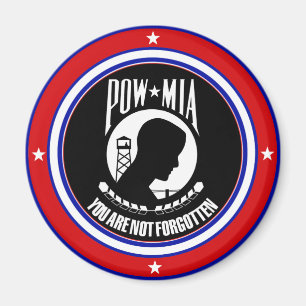 AIMANT POW MIA - ROUGE BLANC ET BLEU