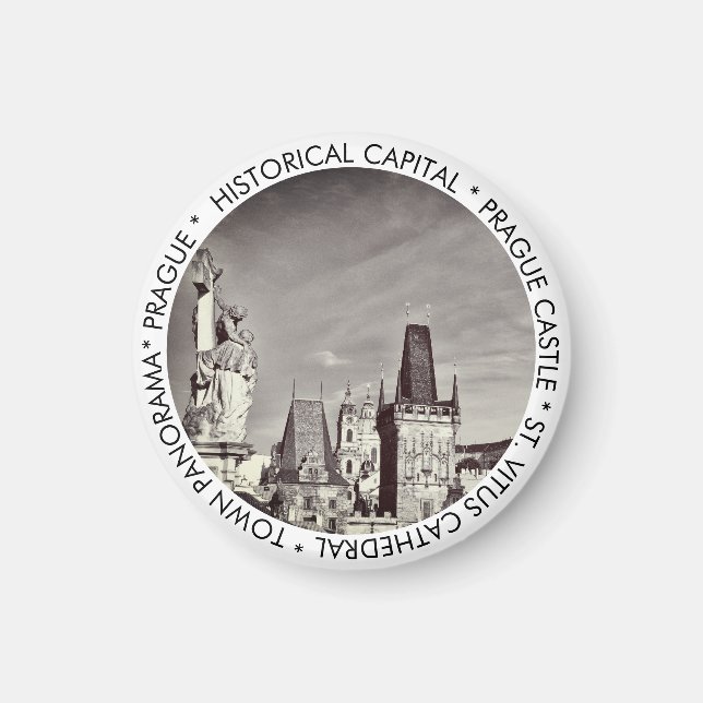 Aimant Prague, Pont Charles, Château - Czechia (Devant)