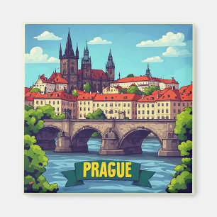 Aimant 🧲 Prague République tchèque Souvenir de vacances