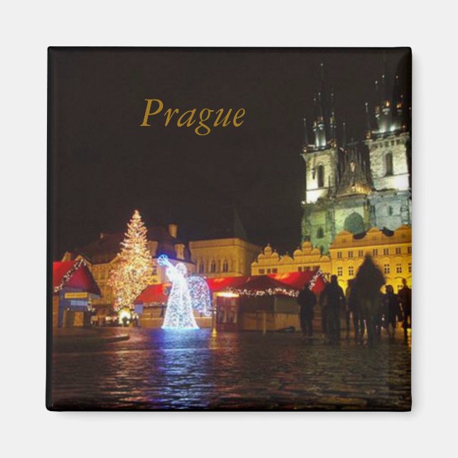 Aimant Prague sur la place de Noël (Devant)