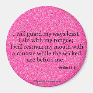 Aimant Praise Him N Pink Bible quota Customize