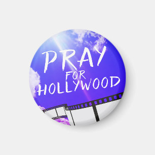 Aimant Pray for Hollywood in Sky Purple
