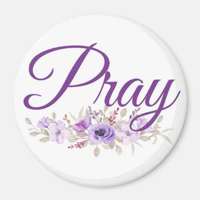 Aimant Pray Inspiration Devis Flower (Devant)