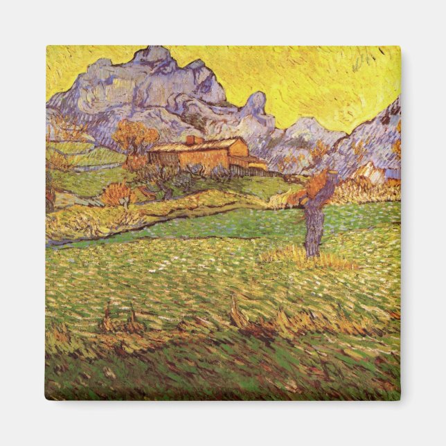 Aimant Pré en montagne par Vincent van Gogh (Devant)