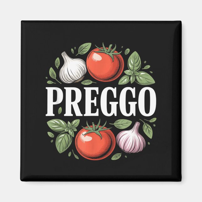 Aimant Pregnancy Announcement Prego Pasta Sauce Funny Pre (Devant)