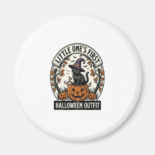 Aimant Premier costume d'Halloween Vintage Chat Noir Citr