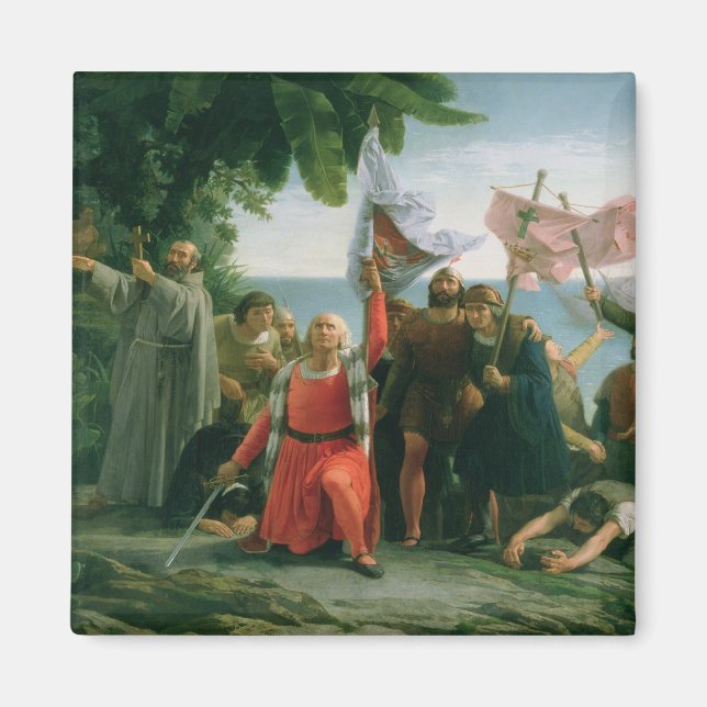 Aimant Premier débarquement de Christophe Colomb à (Devant)