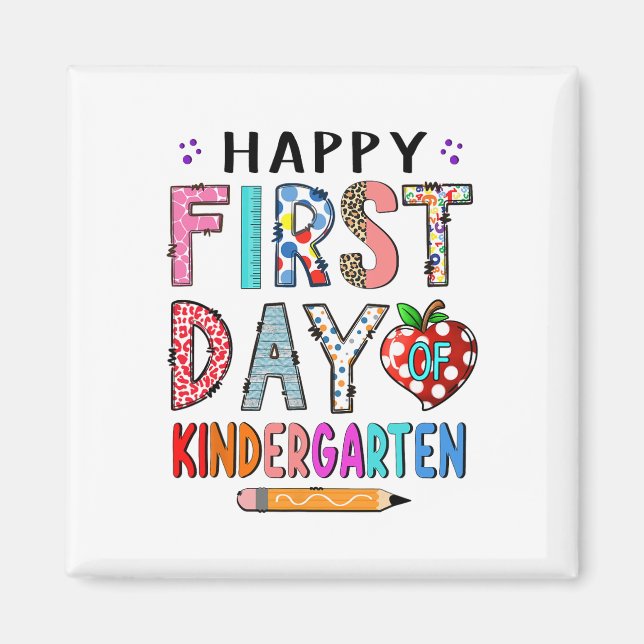 Aimant Premier jour de maternelle retour à l'école enseig (Devant)