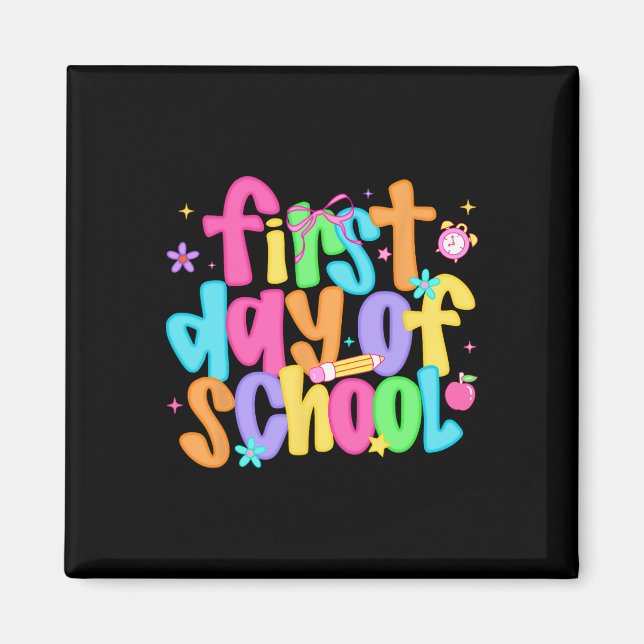 Aimant Premier Jour D'école Enseignants Élève Retour À L' (Devant)