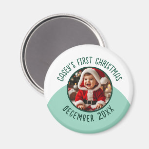 Aimant Premier Noël Baby Photo personnalisée Ajouter un n
