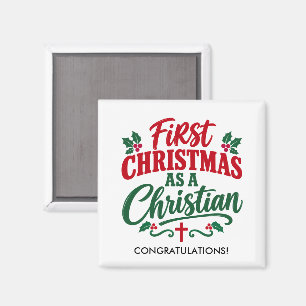 Aimant PREMIER NOËL Cadeau de faveur pour nouveau croyant