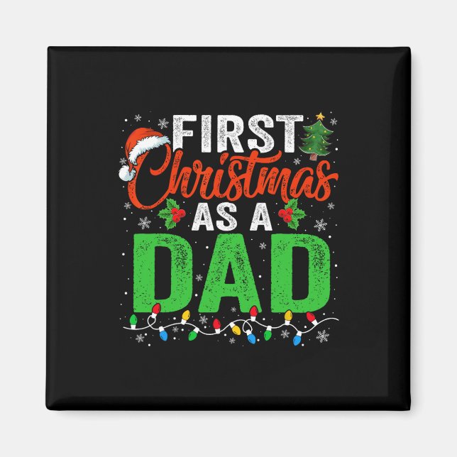 Aimant Premier Noël Comme Papa Noël Éclairage Nouveau Pèr (Devant)