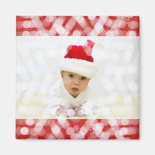 Aimant Premier Noël du bébé avec la photo