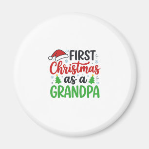 Aimant Premier Noël Papy Chapeau de Père Noël