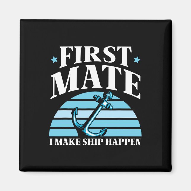 Aimant Premier Officier Je Fais Arriver Le Navire Bateau  (Devant)