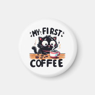 Aimant Première aventure de café noir
