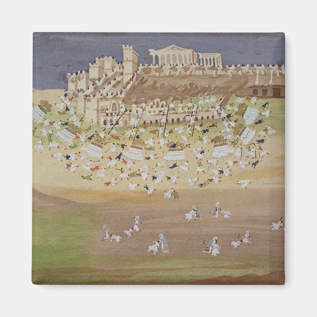 Aimant Première bataille d'Athènes en 1826, du Pictorial (Devant)