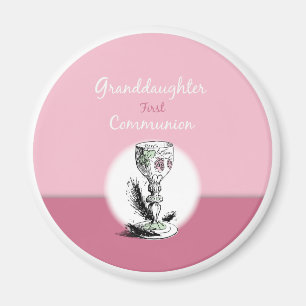 Aimant Première communion de la petite-fille Rose, Calice