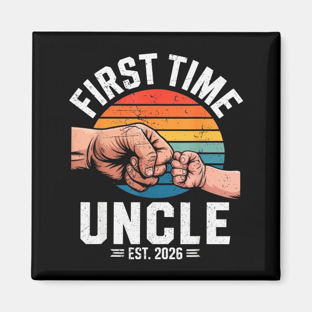 Aimant Première fois Oncle Est 2026 Annonce de bébé Super (Devant)