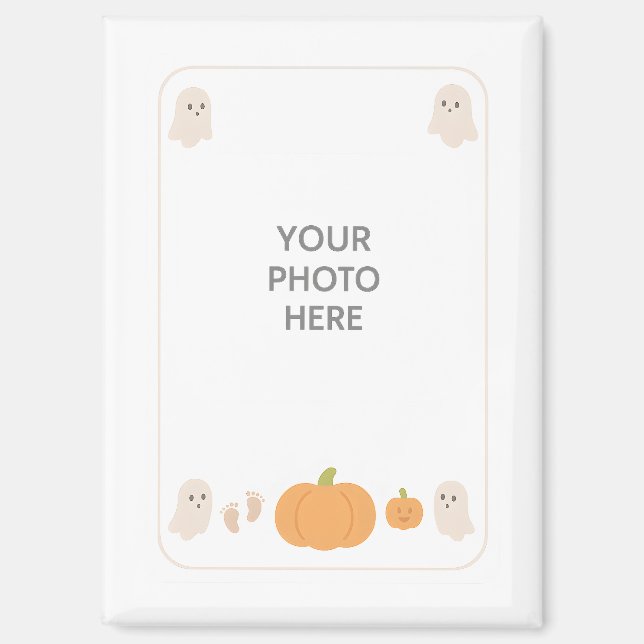 Aimant Première Halloween Bébé Fantôme Citrouille Frigo P (Recto)