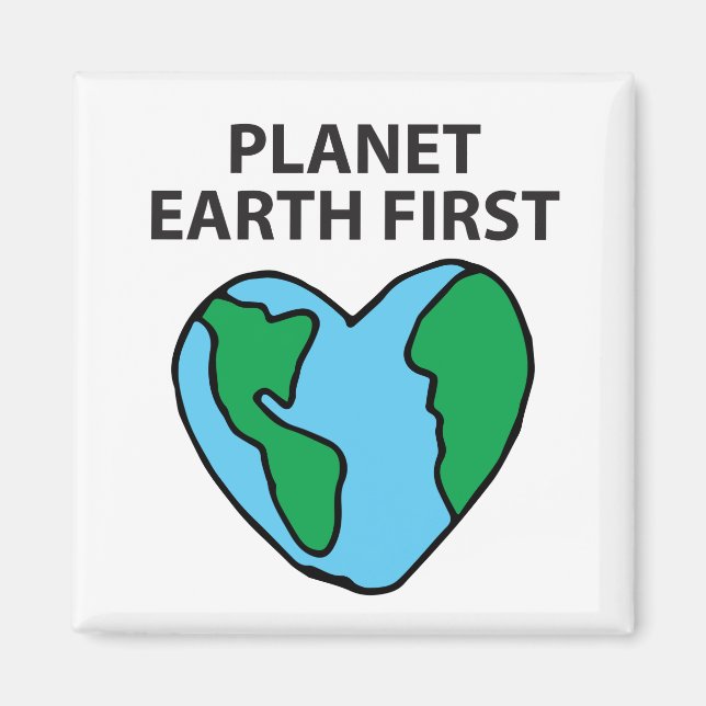 Aimant Première Icône écologique Joyeuse Clipart terrestr (Devant)