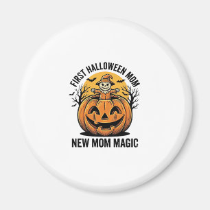 Aimant Première T-shirt Mom Vintage Pumpkin Bat Halloween