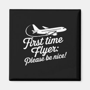 Aimant Première vol en avion en famille Enfants première